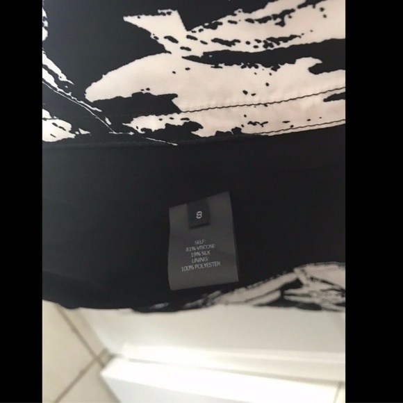 NEW $1490 Yigal Azrouel Print‎ Wrap Midi Dress in Black/White [SZ 8 ] - Picture 8 of 8